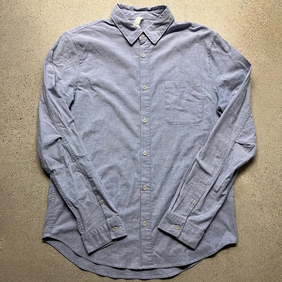 Lululemon Commission Button Up Dress Shirt Light Blue Mens Size Large Cotton - Picture 1 of 5